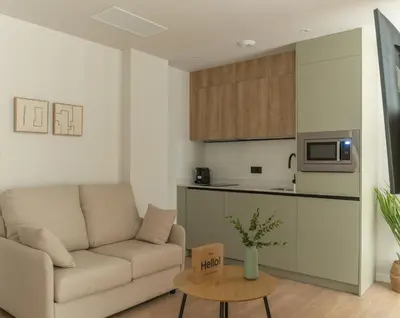Una cocina o zona de cocina en Líbere Pamplona Universidad