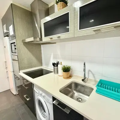 Una cocina o zona de cocina en Tu Refugio en Zaragoza - Vive Zaragoza IX