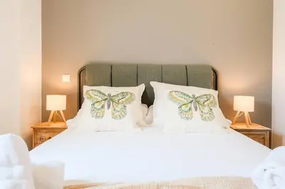 Cama o camas de una habitación en Atico Ordesa Barbacoa Terraza WiFi 4 Pax Ascensor