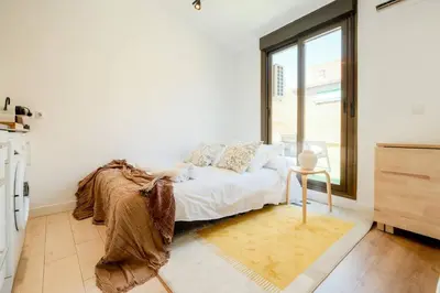 Cama o camas de una habitación en Atico Ordesa Barbacoa Terraza WiFi 4 Pax Ascensor