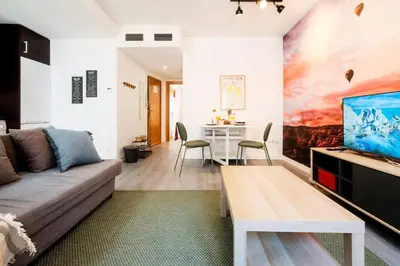 Zona de estar de Balloon House Casco Antiguo WiFi 4 Pax Nespresso
