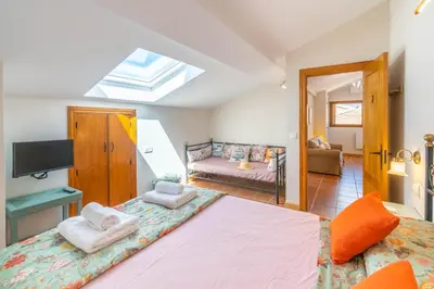 Cama o camas de una habitación en Acogedores apartamentos a 10 minutos de Pamplona