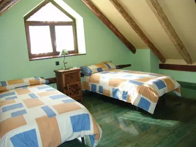 Cama o camas de una habitación en Casa Ramón El Pallé