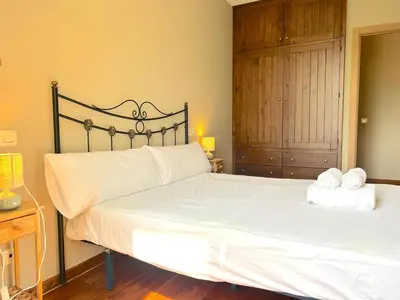 Cama o camas de una habitación en Apartament amb terrassa a Esterri by RURAL D'ÀNEU