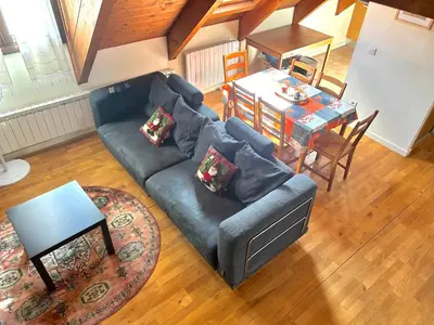 Zona de estar de Apartament bonic i amb altell a Esterri by RURAL D'ÀNEU