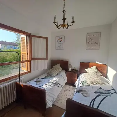 Cama o camas de una habitación en Ezemil Etxea