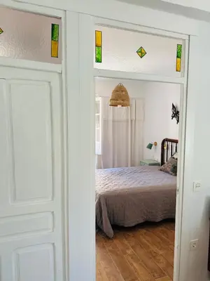 Cama o camas de una habitación en Casa Claudio Palomar