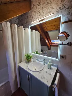 Un baño de CAMBRA APARTAMENT, Dúplex acogedor en el coraón de El Pont de Suert