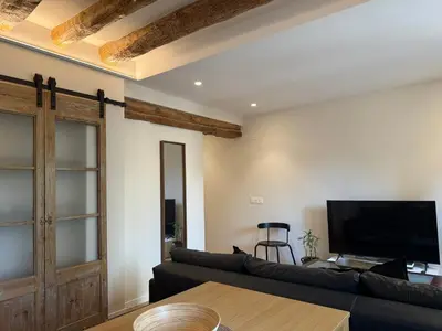 Una televisión o centro de entretenimiento en 18 Torres - Vistas al Pilar
