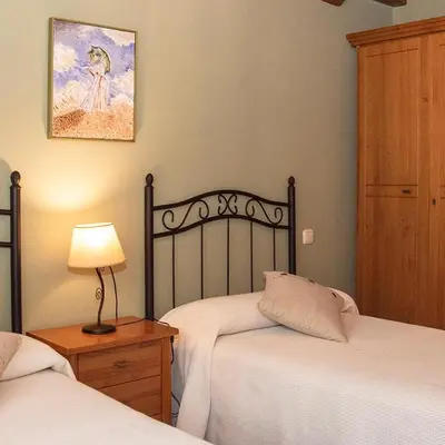 Cama o camas de una habitación en Casa rural Txorrota Txortako Txikia Selva de Irati