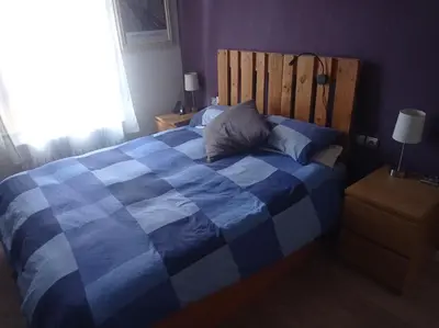 Cama o camas de una habitación en Junto Plaza del Pilar