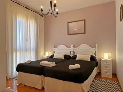 Cama o camas de una habitación en Casa El Herrero