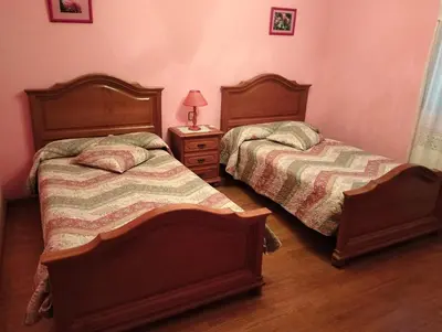 Cama o camas de una habitación en Casa Rural Mikelenea