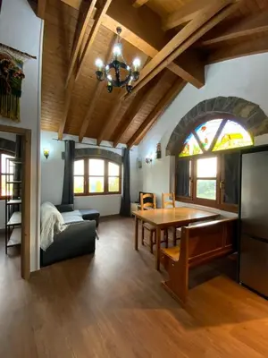 Cama o camas de una habitación en Apartamentos El Plano