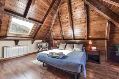 Cama o camas de una habitación en Duplex de Montaña Filanda