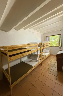 Cama o camas de una habitación en Masia el Tiller