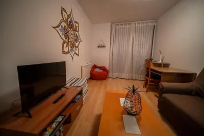 Una televisión o centro de entretenimiento en Las torres 1
