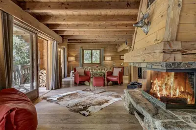 Zona de estar de Spectacular Casa en Montaña