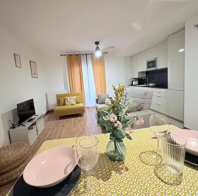 Una cocina o zona de cocina en Mi trocito de Sabiñanigo, wifi y garaje