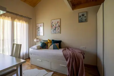 Cama o camas de una habitación en Paramita Adosado con Jardin