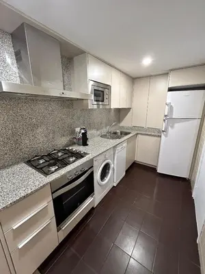 Una cocina o zona de cocina en Apartamento con jardín en Cerler