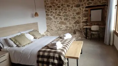 Cama o camas de una habitación en Cal Rocamartí, Turisme Rural - Montant de Tost, Pirineu