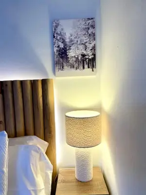 Cama o camas de una habitación en Baqueira Niu 1500 pie pistas coqueto Loft diseño Ski