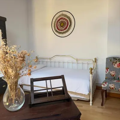 Cama o camas de una habitación en Casa rural Casa Leles