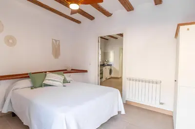 Cama o camas de una habitación en Plaza Matarraña