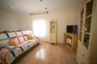 Una televisión o centro de entretenimiento en Apartamento Senda Bardenas Arguedas