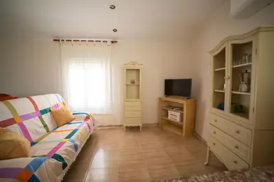 Una televisión o centro de entretenimiento en Apartamento Senda Bardenas Arguedas