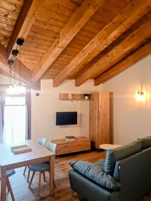 Una televisión o centro de entretenimiento en Apartamentos Casa Domec