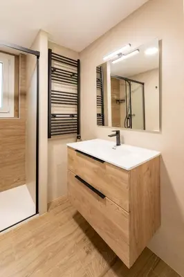 Un baño de Las casitas de mache - LAGOSSA