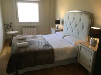 Cama o camas de una habitación en Tudela Mirador de Bardenas