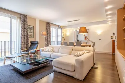 Zona de estar de Luxurious apartment in the center of Zaragoza