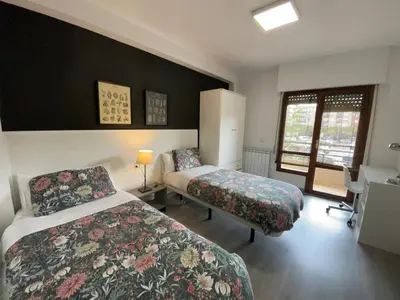 Cama o camas de una habitación en Riojania El Vino
