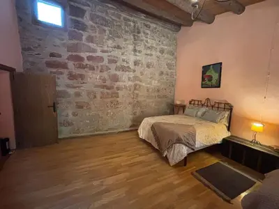 Cama o camas de una habitación en Molino Santiago