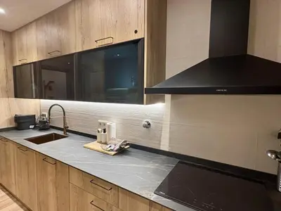 Una cocina o zona de cocina en Atico de lujo en el Pirineo