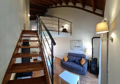 Zona de estar de Acogedor apartamento a las puertas de Ordesa