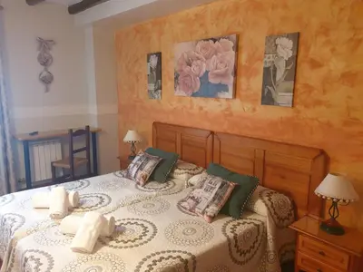 Cama o camas de una habitación en Casa Rural Maidevera