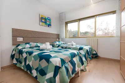 Cama o camas de una habitación en El rincón de las Delicias