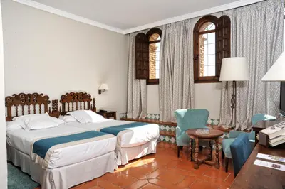 Cama o camas de una habitación en Parador de Alcañiz