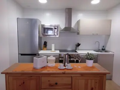 Una cocina o zona de cocina en Apartamento Turistico Cigüeña de Arguedas
