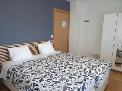 Cama o camas de una habitación en Apartamento Turistico Cigüeña de Arguedas