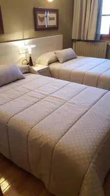 Cama o camas de una habitación en Aparta-Hotel Puertolas