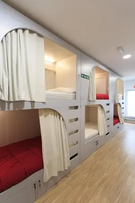 Cama o camas de una habitación en Albergue de Pamplona-Iruñako