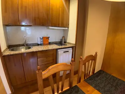 Una cocina o zona de cocina en Apartamentos Los Lagos