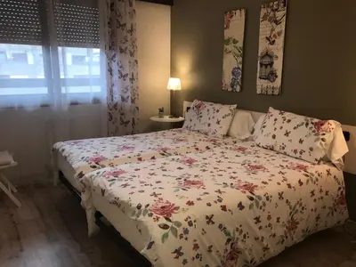 Cama o camas de una habitación en Alojamientos Olga