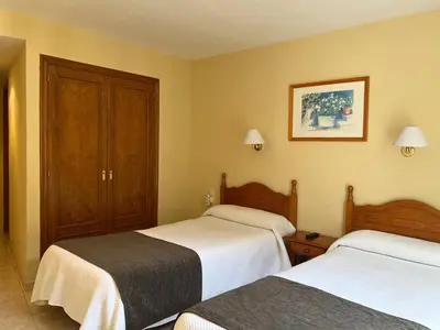 Cama o camas de una habitación en Hotel Joan Canejan