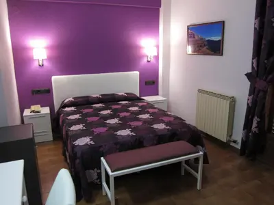Cama o camas de una habitación en Hotel Meson de L’Ainsa